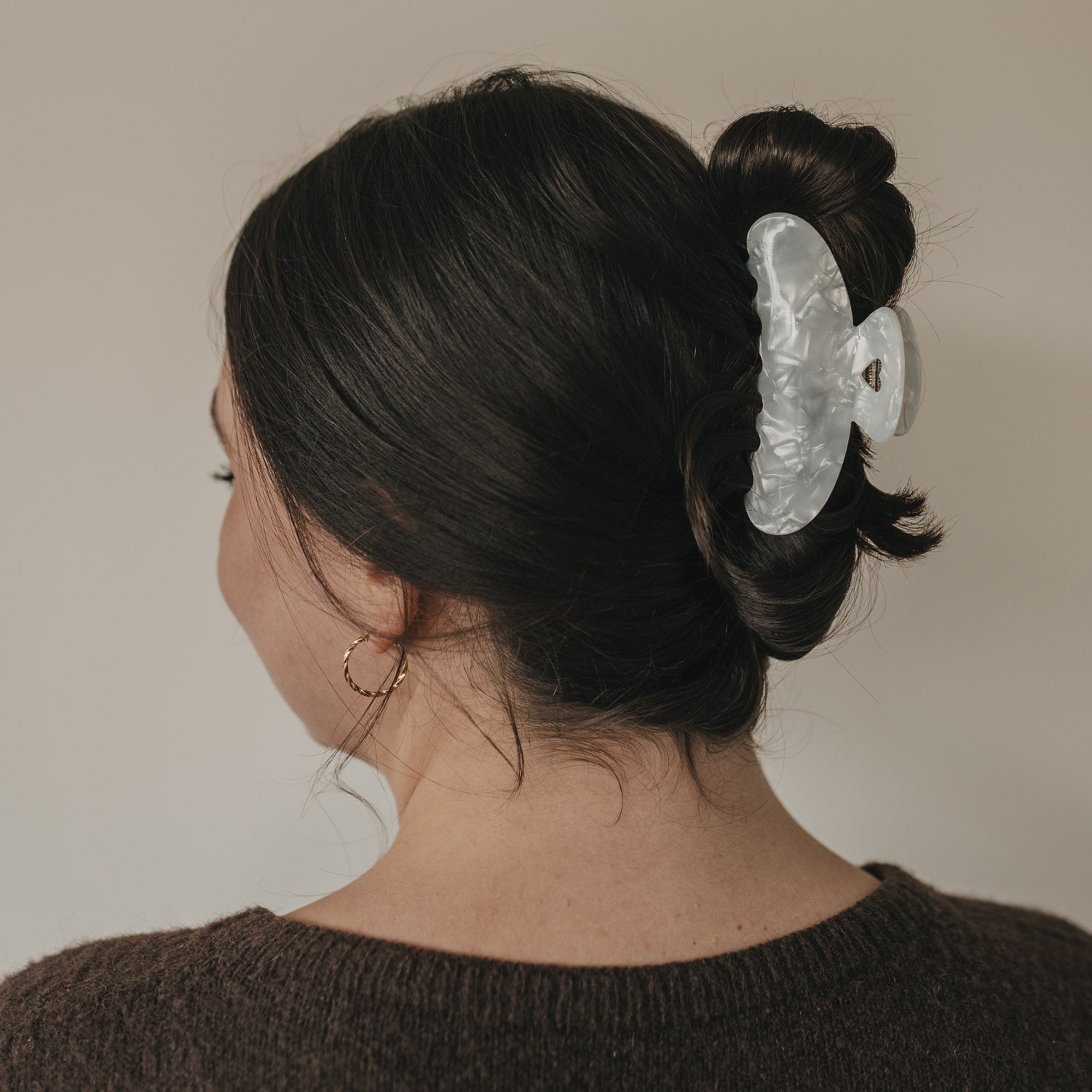 Haarspange Maxi Herz Pearl