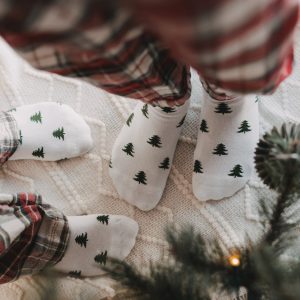 Socken Allover Tannen