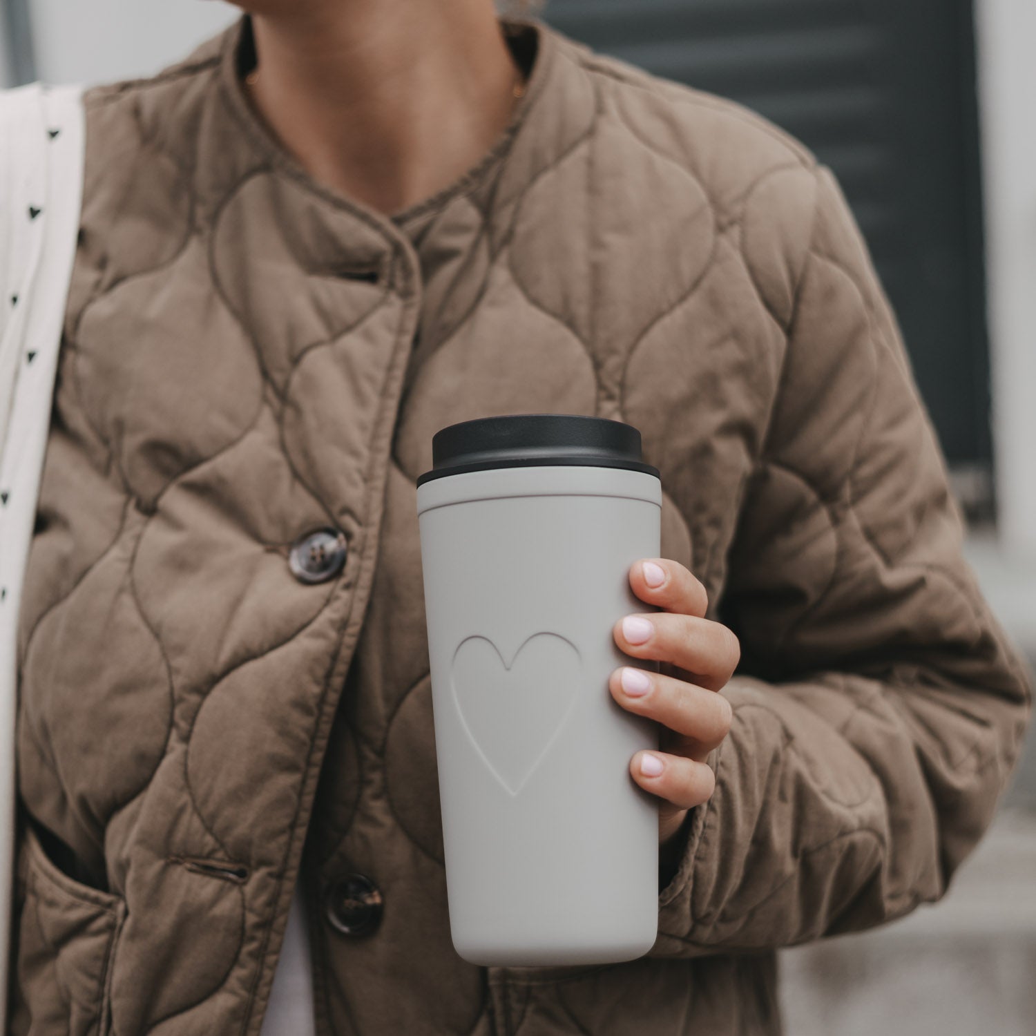 To go Becher Herz grau 540ml