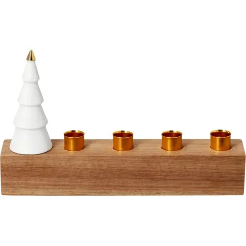 Räder Adventskerzenhalter Adventstanne Holz Braun 17 cm