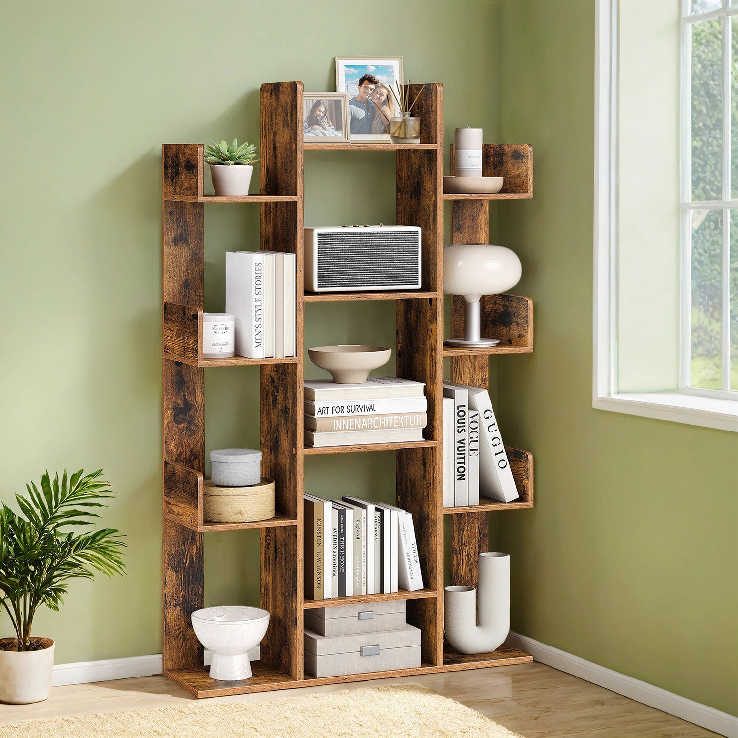 Bücherregal mit 13 Fächern