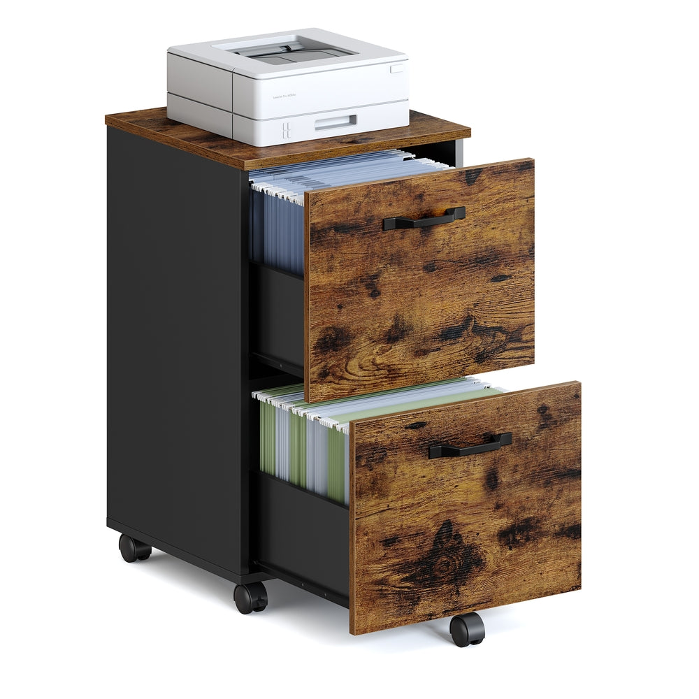 Rollcontainer vintagebraun-schwarz