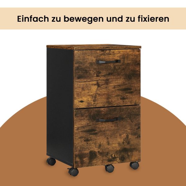Rollcontainer vintagebraun-schwarz