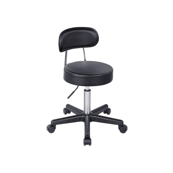 Arbeitshocker mit Rollen Schwarz
