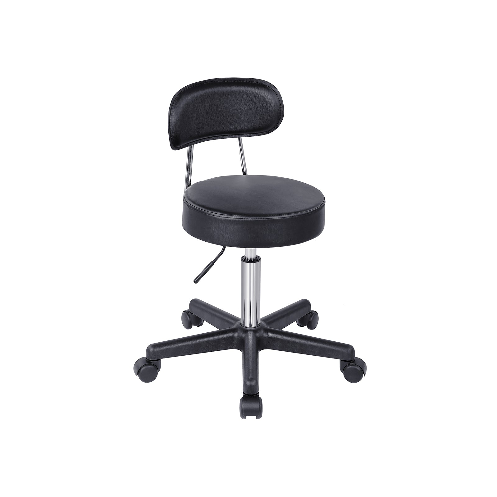 Arbeitshocker mit Rollen Schwarz