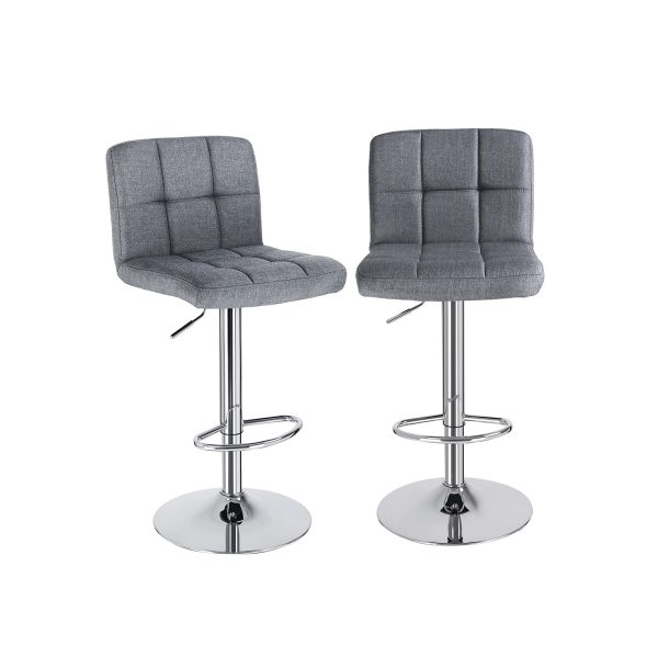 Barhocker 2er Set grau meliert
