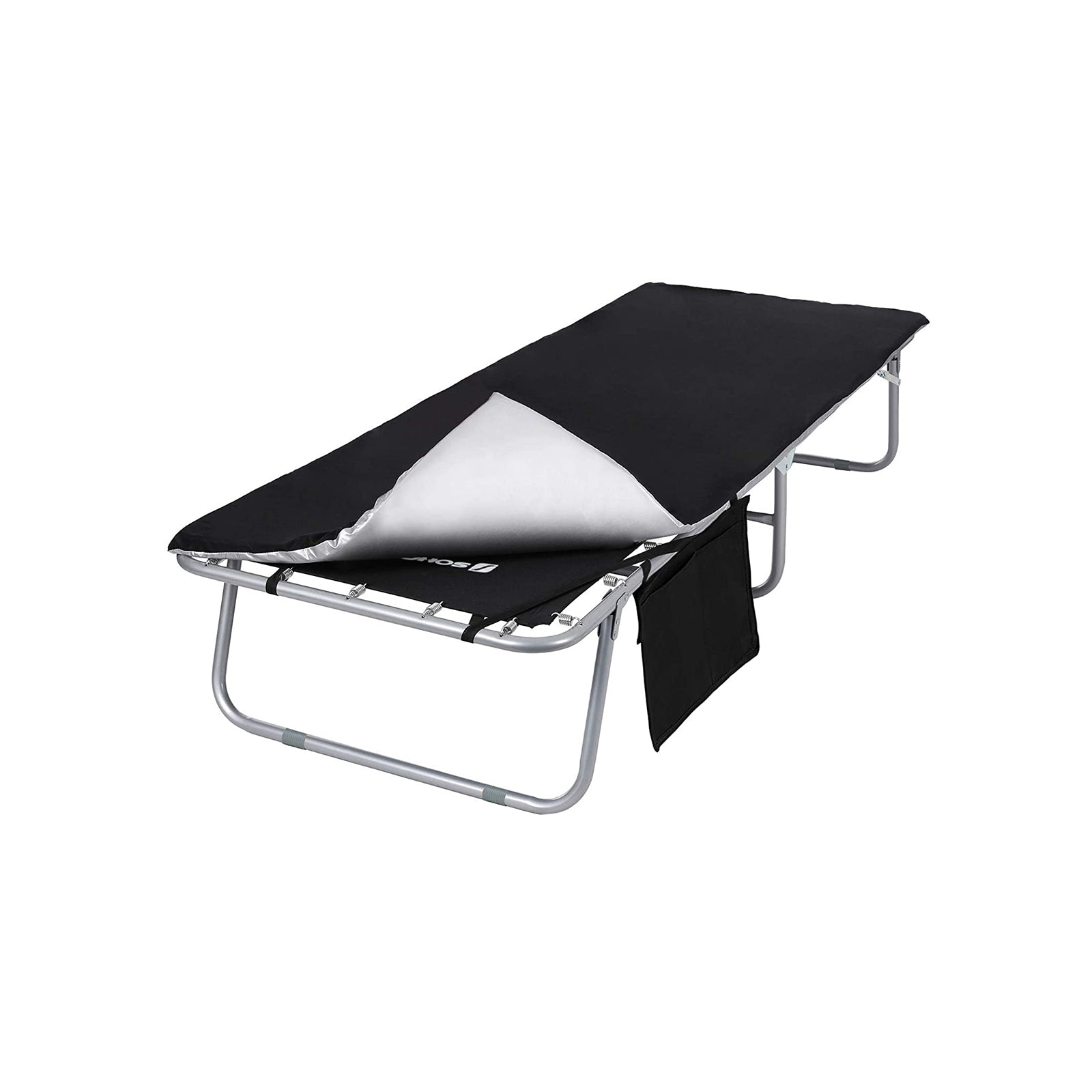 Feldbett mit Auflage Schwarz