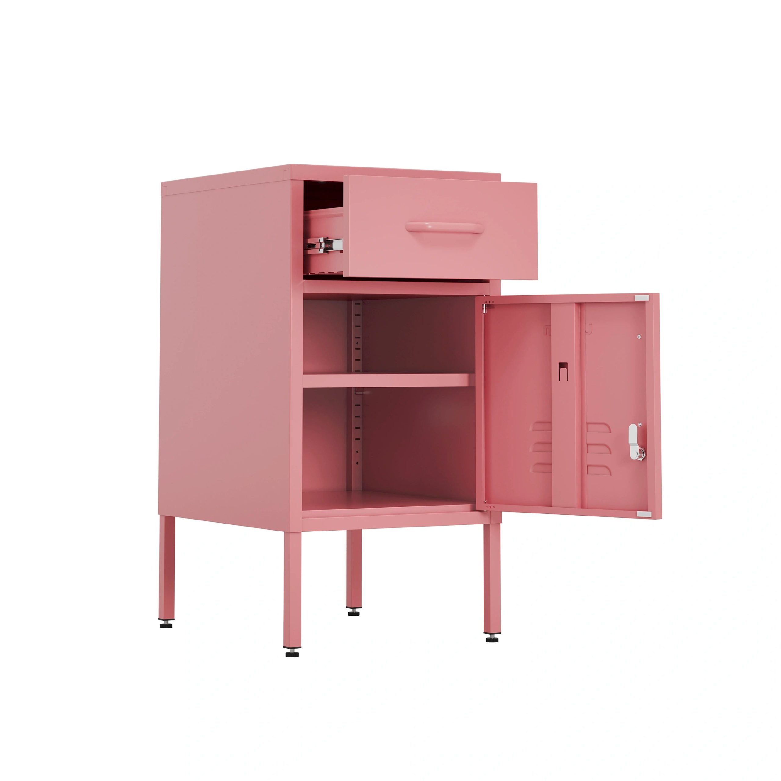 The Bromley - Side Table, Storage Locker Flamingo