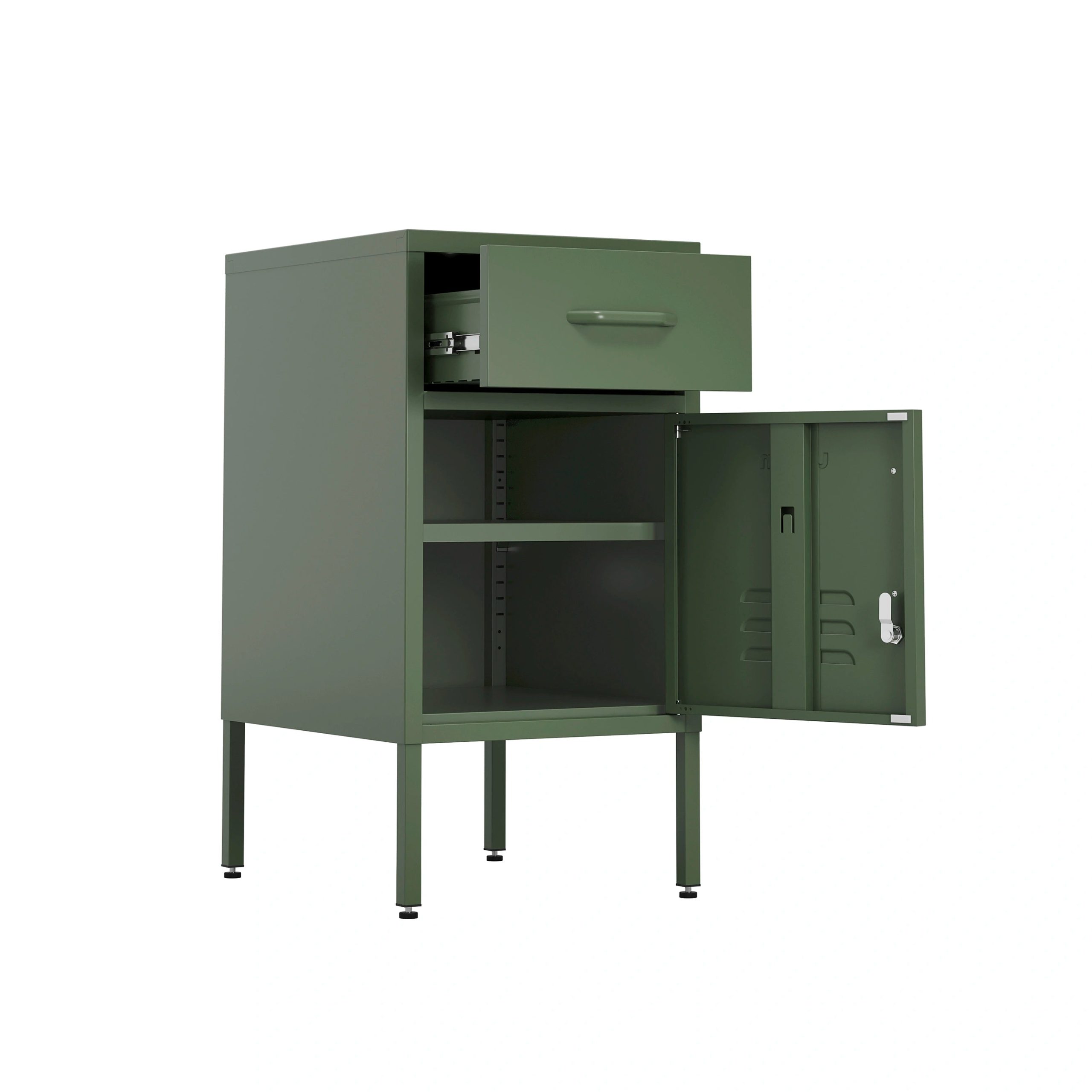 The Bromley - Side Table, Storage Locker Forest