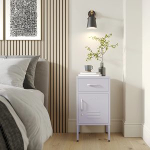 The Bromley - Side Table, Storage Locker Lilac
