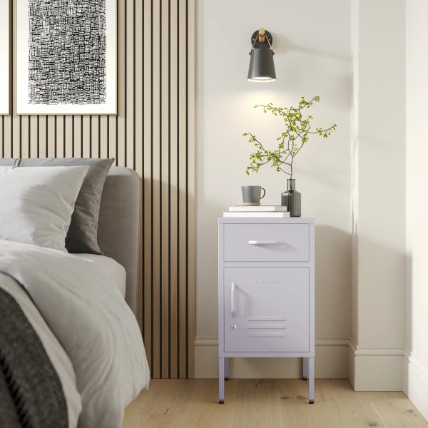 The Bromley - Side Table, Storage Locker Lilac