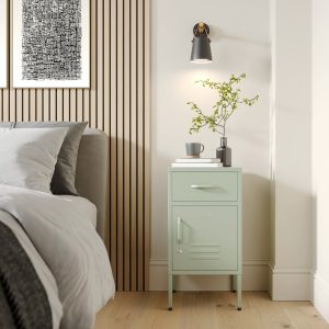 The Bromley - Side Table, Storage Locker Sage