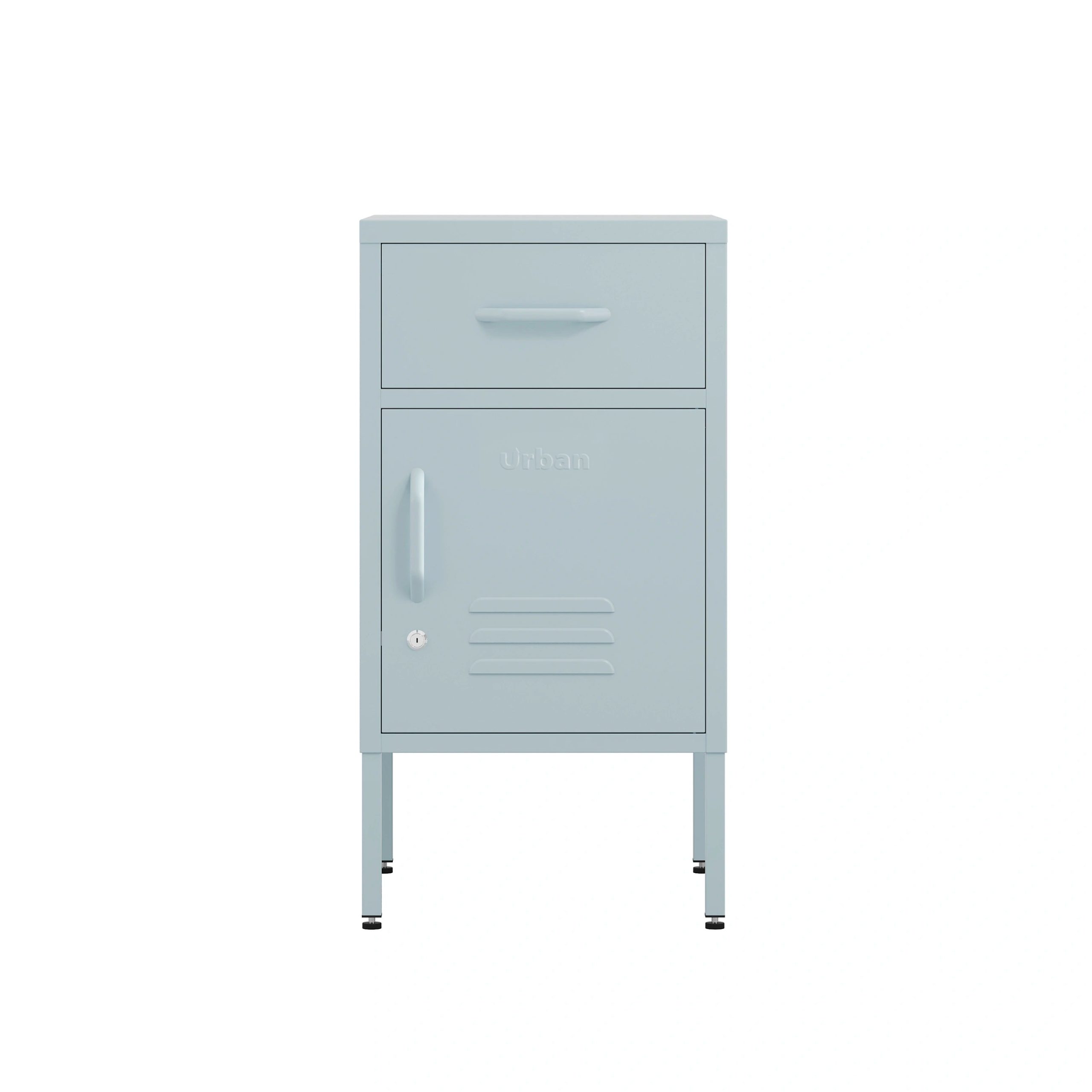 The Bromley - Side Table, Storage Locker Sky Blue