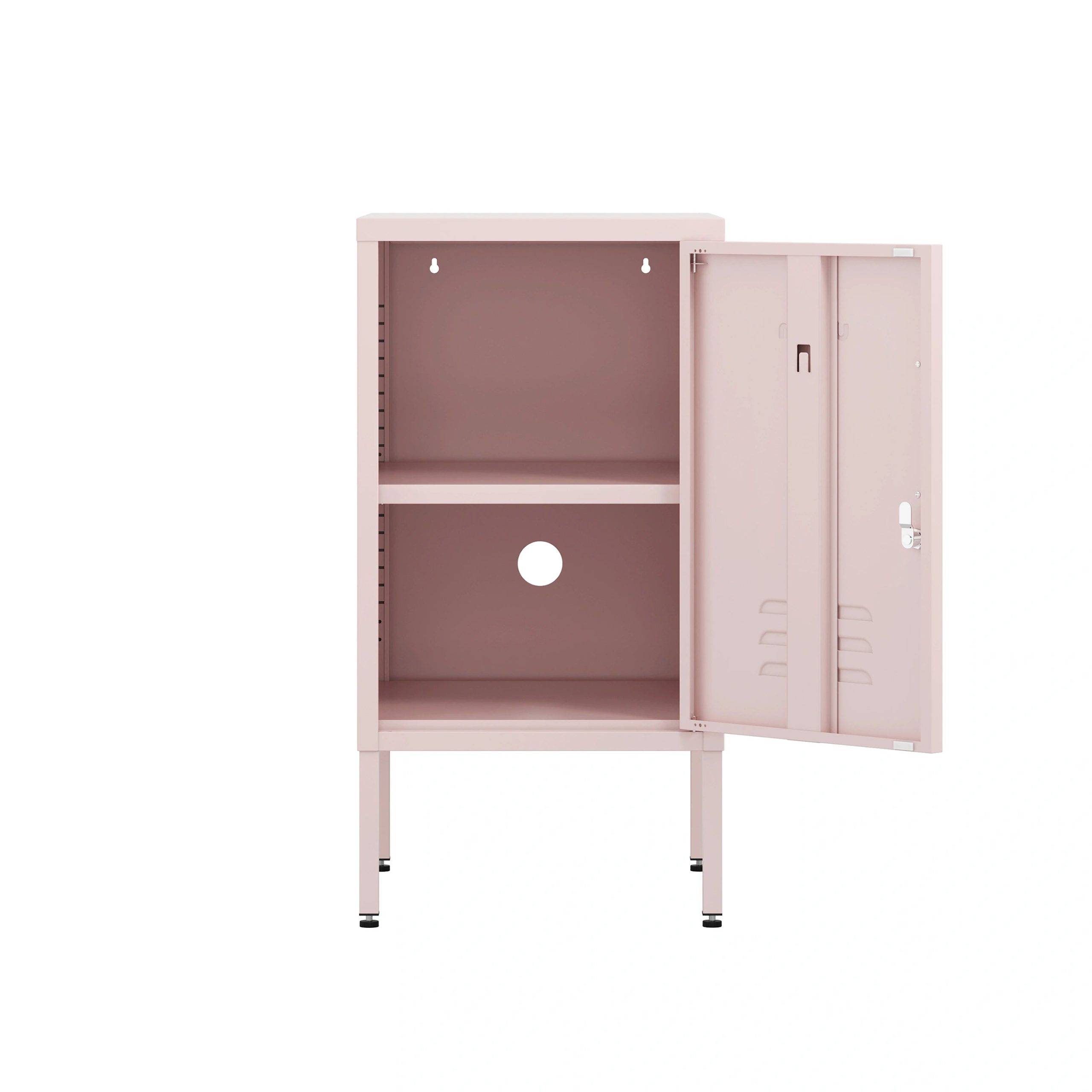 The Camden - Side Table, Storage Locker Light Pink
