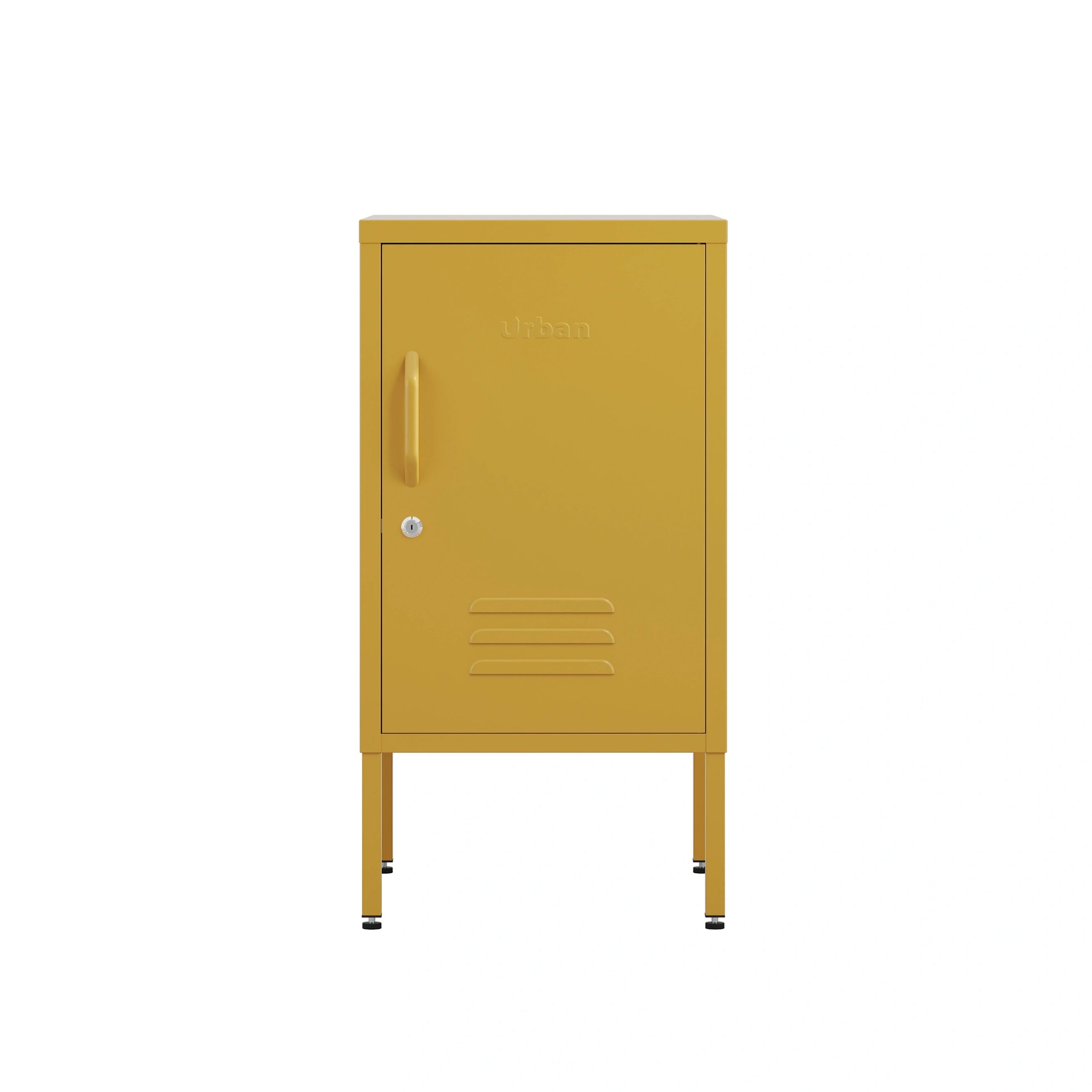 The Camden - Side Table, Storage Locker Mustard