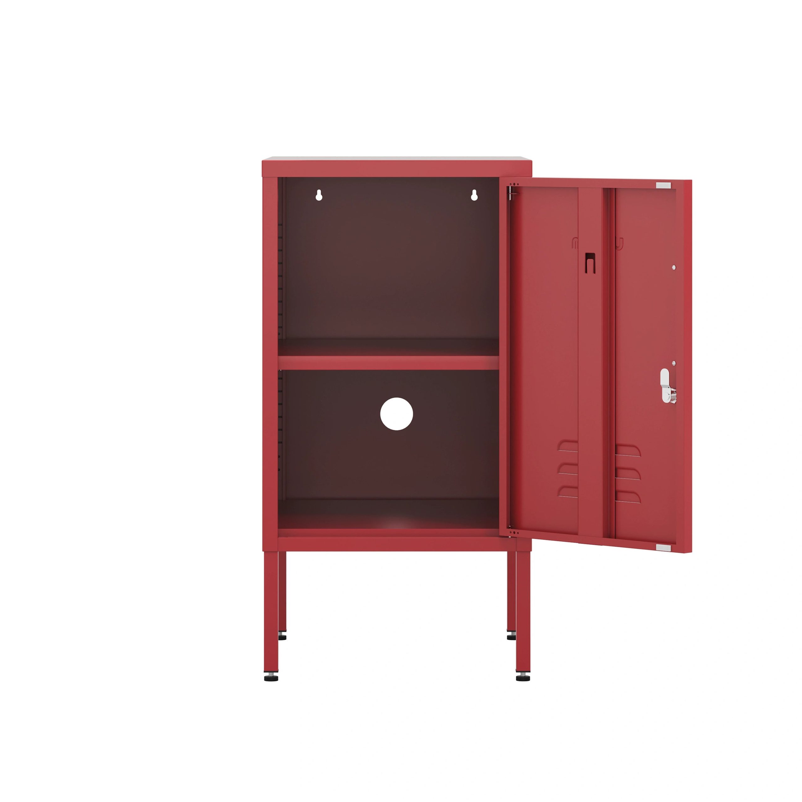 The Camden - Side Table, Storage Locker Red
