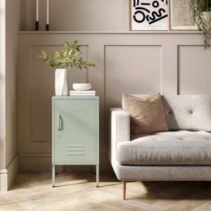 The Camden - Side Table, Storage Locker Sage