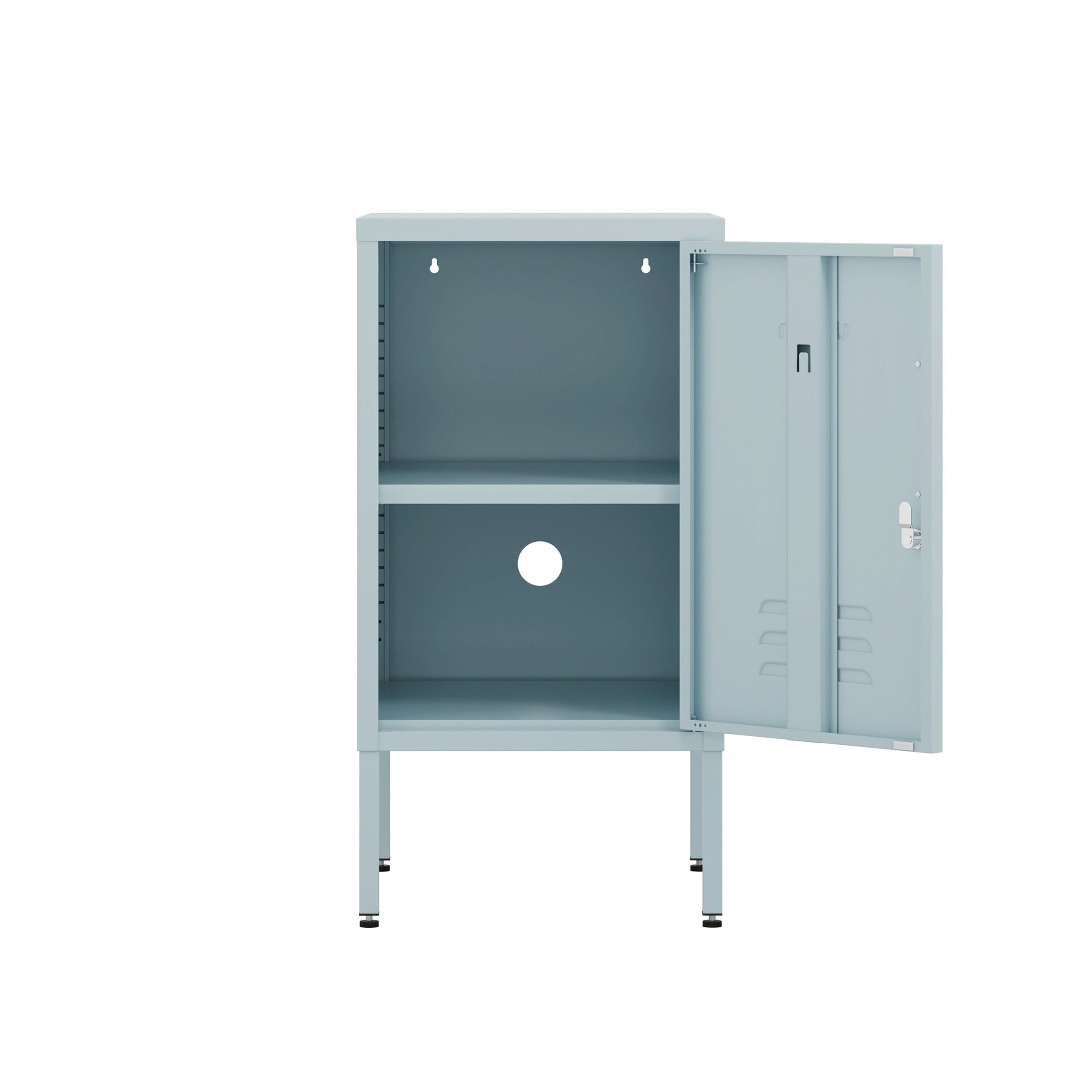 The Camden - Side Table, Storage Locker Sky Blue
