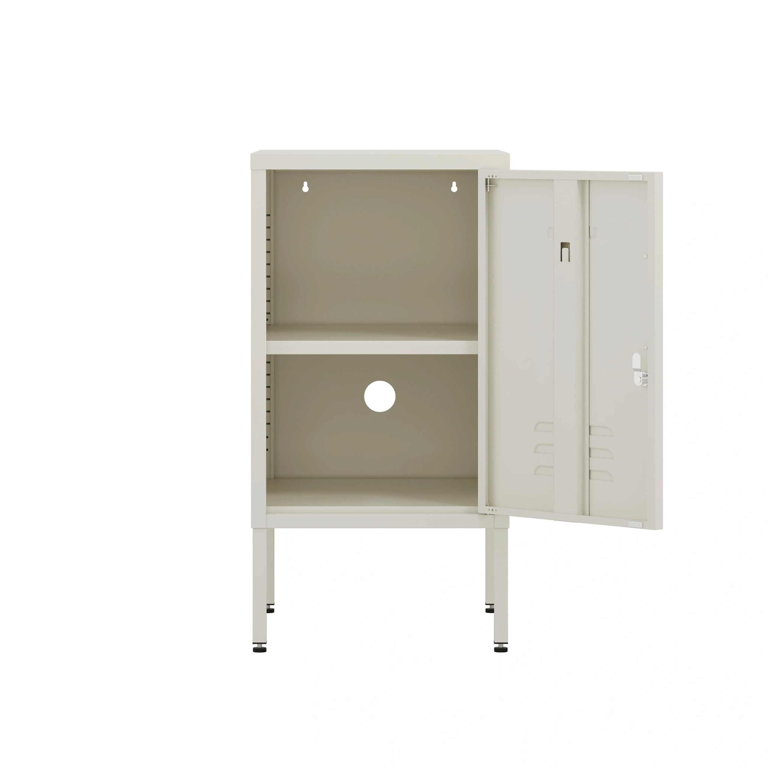 The Camden - Side Table, Storage Locker Vanilla
