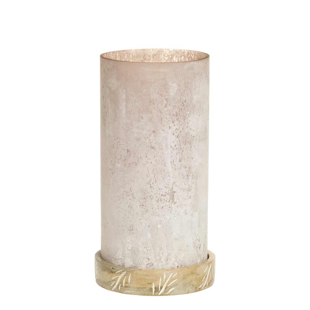 Chic Antique - Windlicht mit graviertem Sockel