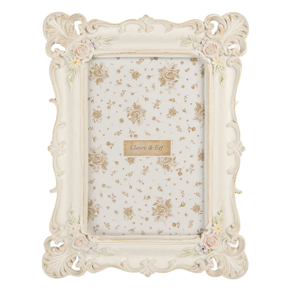 Clayre & Eef - Bilderrahmen mit Blumenornament