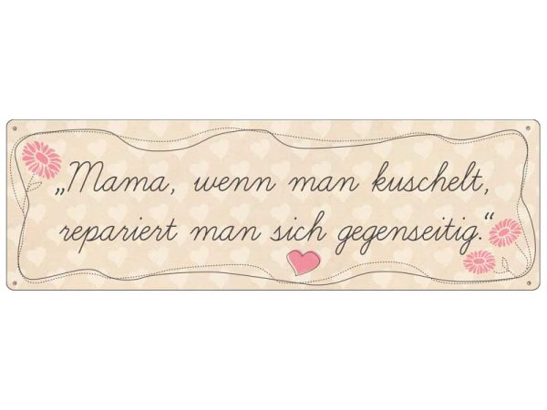 Interluxe Metallschild - Mama, wenn man kuschelt