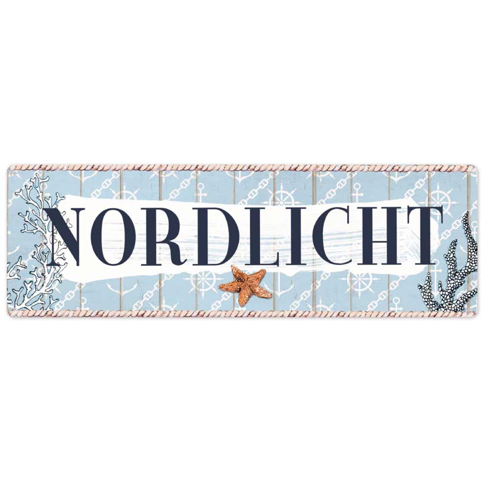 Interluxe Metallschild - Nordlicht