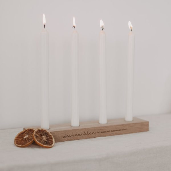 Adventskerzenbrett aus Eiche Weihnachten
