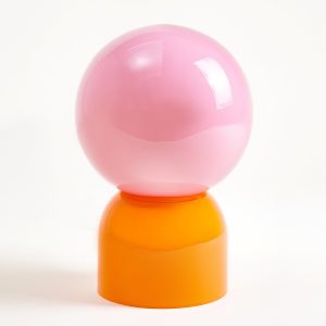 Lumo Glaslampe rosa orange
