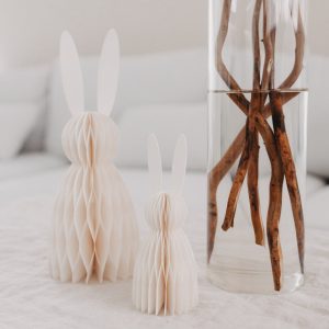 Papierhasen 2er Set beige