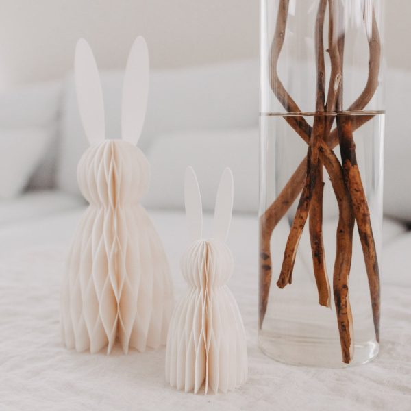 Papierhasen 2er Set beige