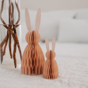 Papierhasen 2er Set peach