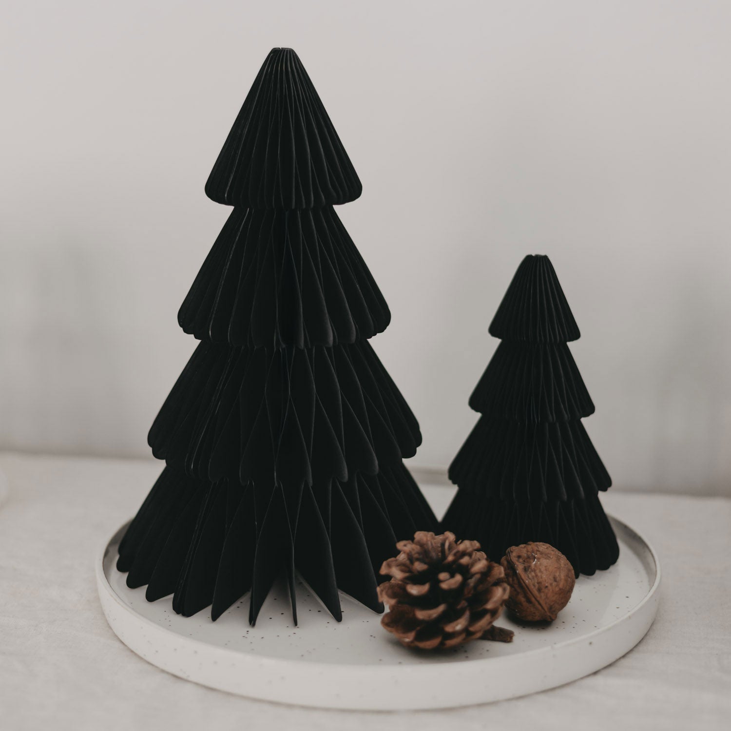 Papiertanne 2er Set schwarz