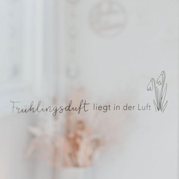 Sticker Frühlingsduft Schwarz