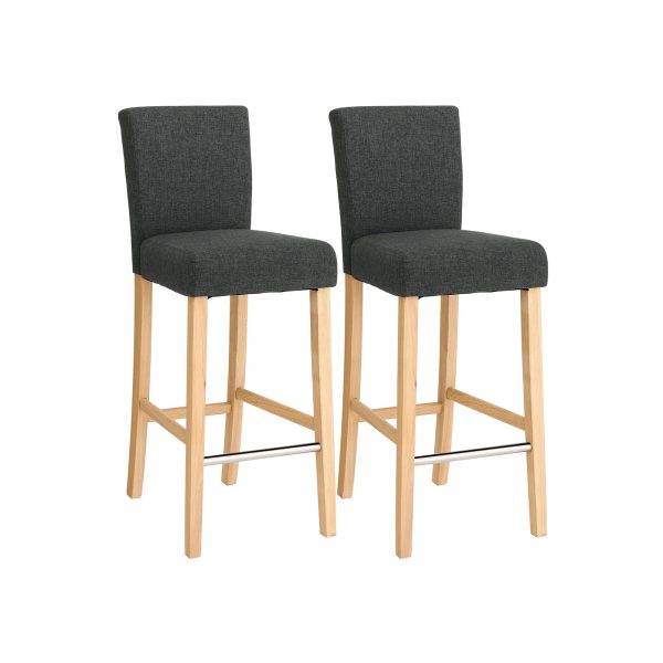 Barhocker 2er Set Dunkelgrau