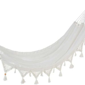 J-Line - Hängematte mit Fransen white