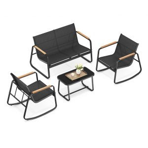 2 Schaukelstühle mit Tisch