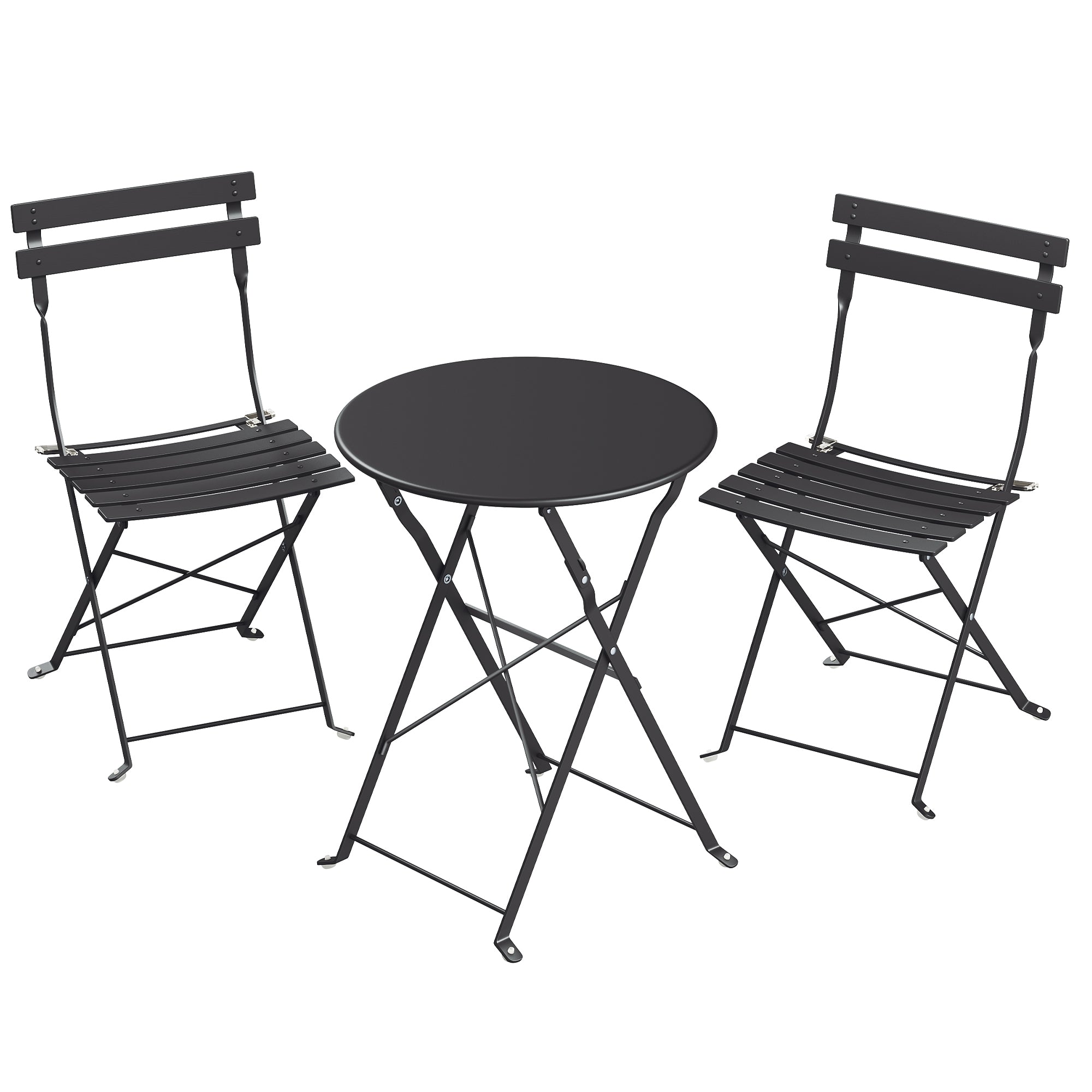 Balkonmöbel Set mit Klapptisch und Klappstühlen