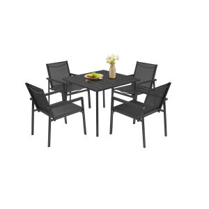 Gartenmöbel-Set 4 Stühle mit Tisch