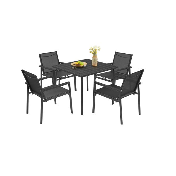 Gartenmöbel-Set 4 Stühle mit Tisch