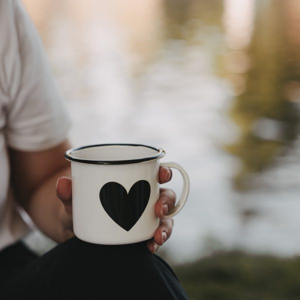Emaille Tasse Herz