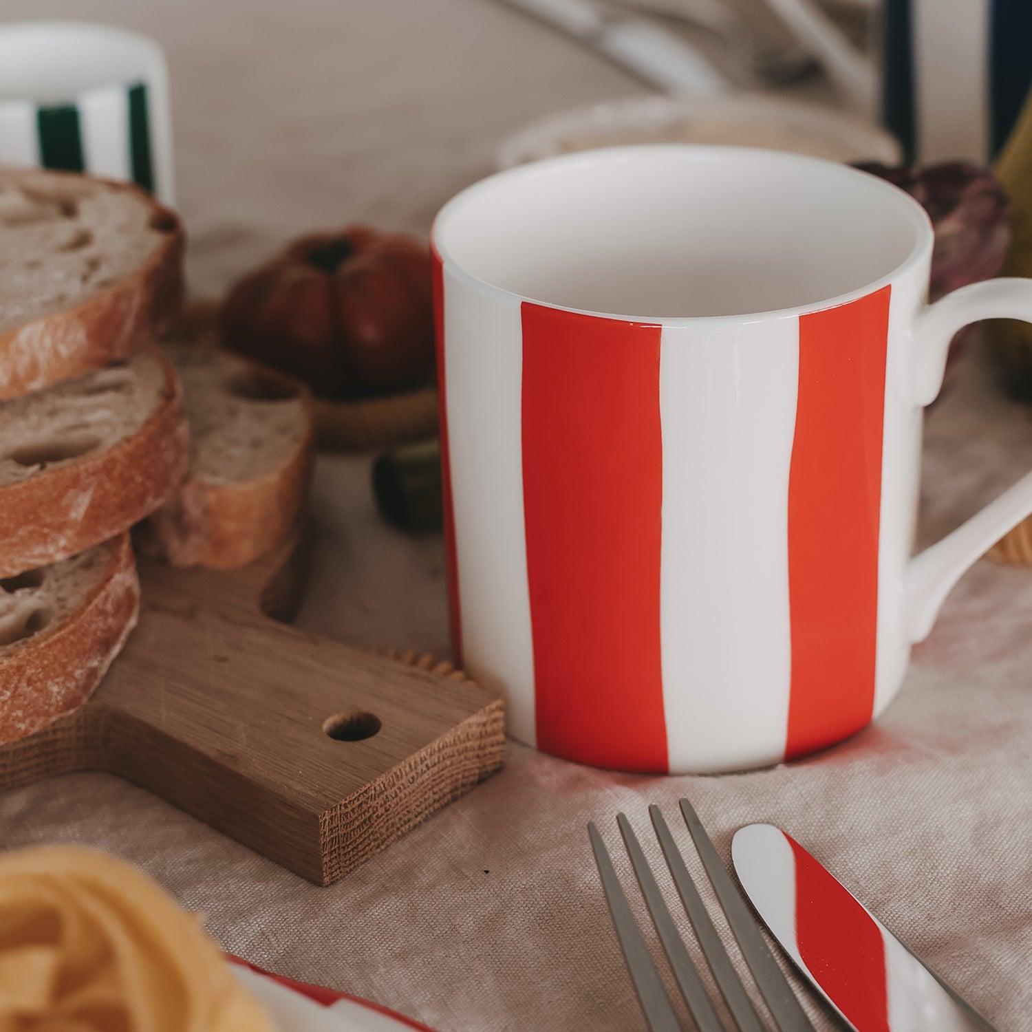 Tasse Streifen rot