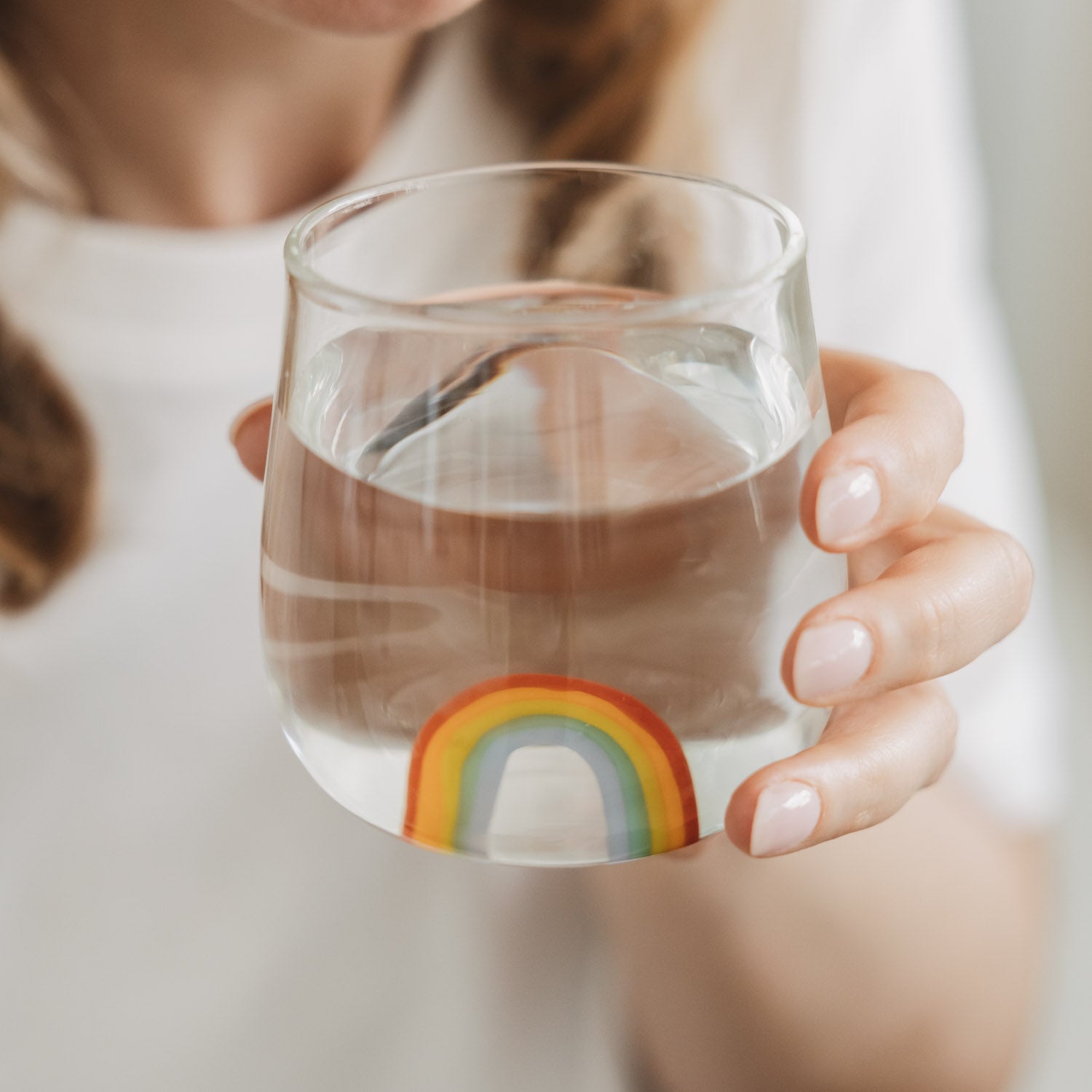 Trinkglas Regenbogenfigur