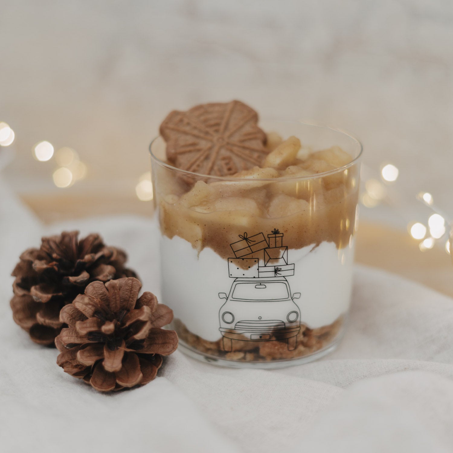 Trinkglas Weihnachtsauto