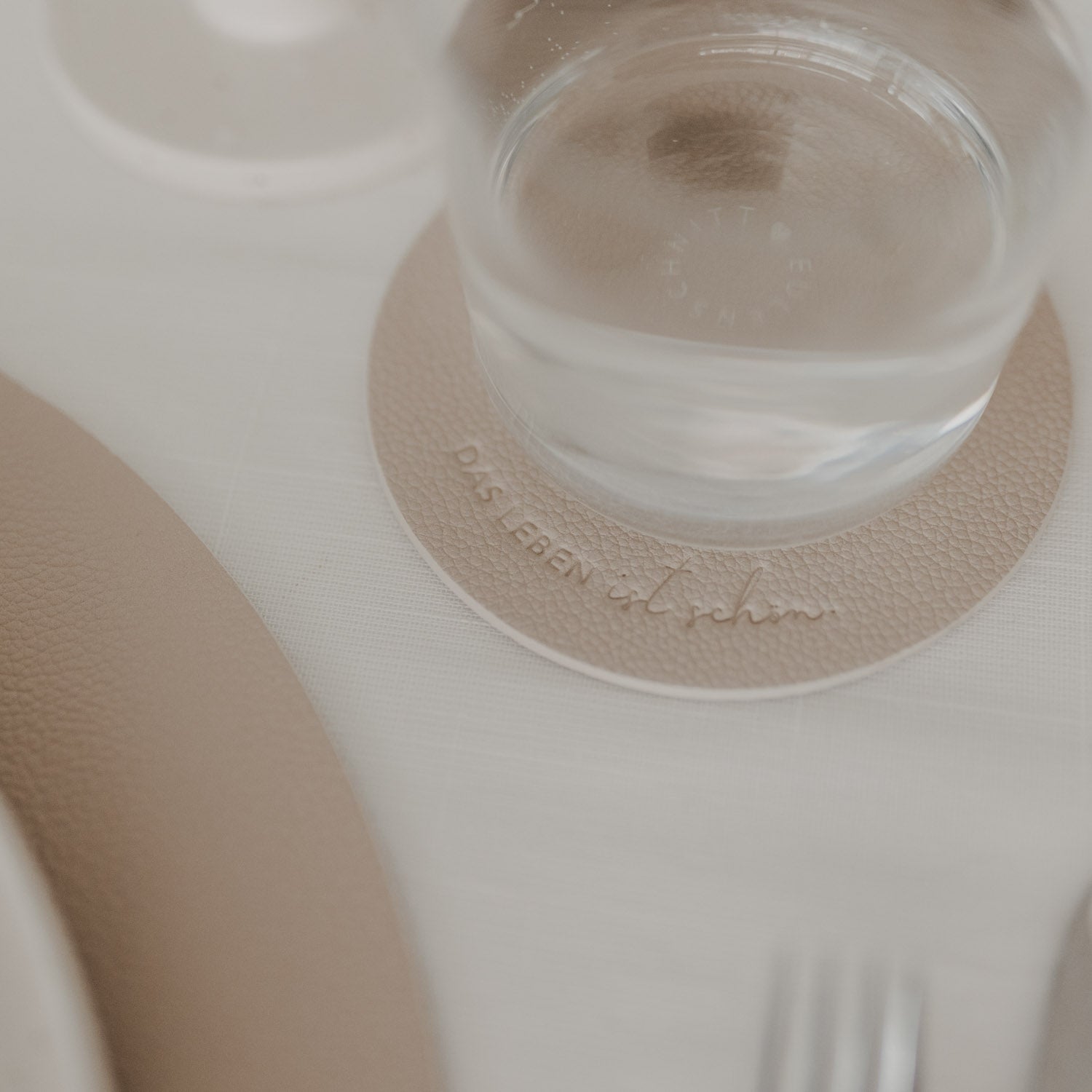 Wendbare Untersetzer Das Leben 2er Set Creme