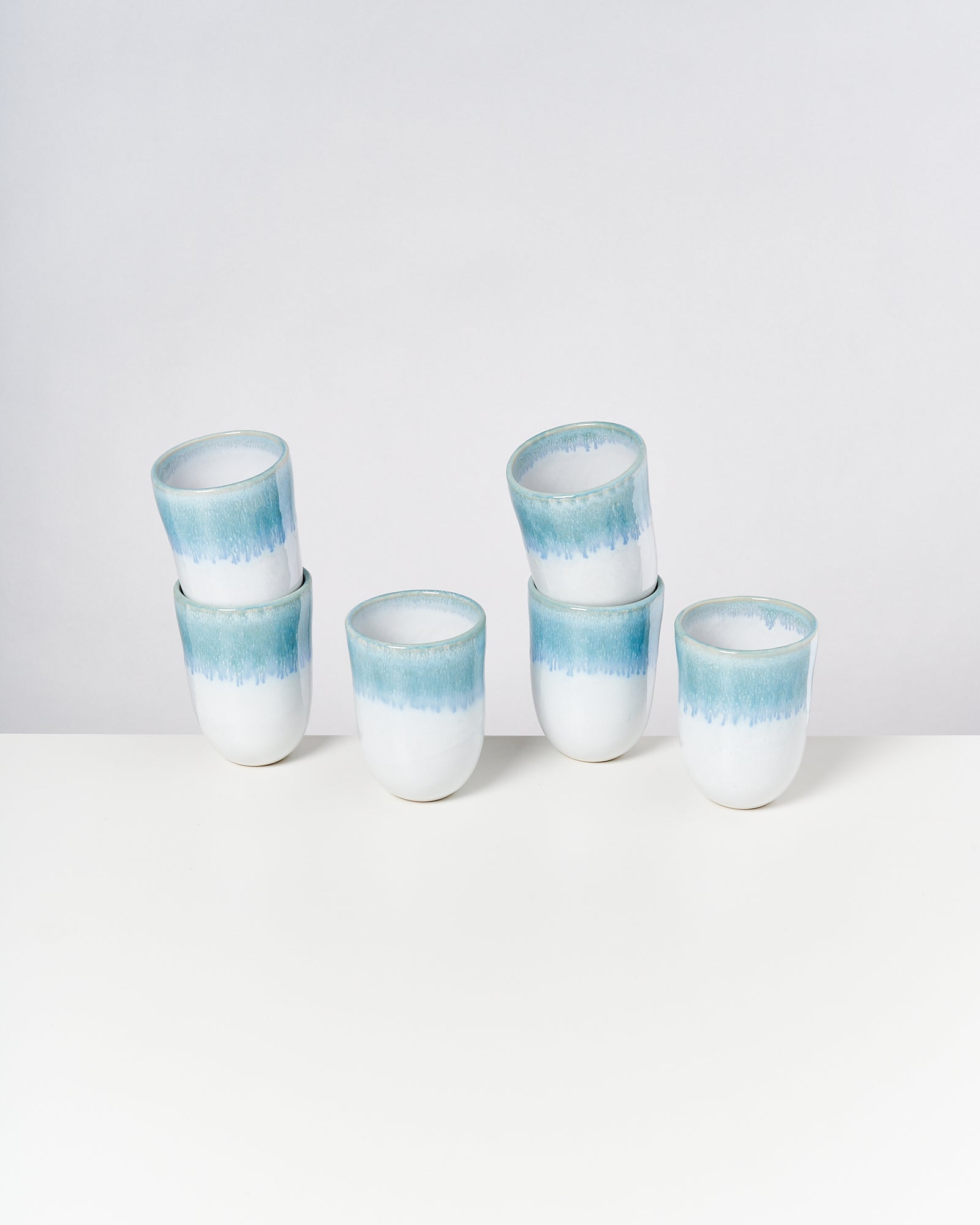 Alcachofra Becher groß grünblau 6er-Set