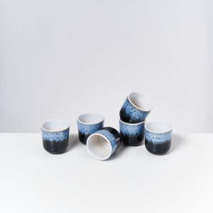 Alcachofra Becher klein schwarzblau 6er-Set