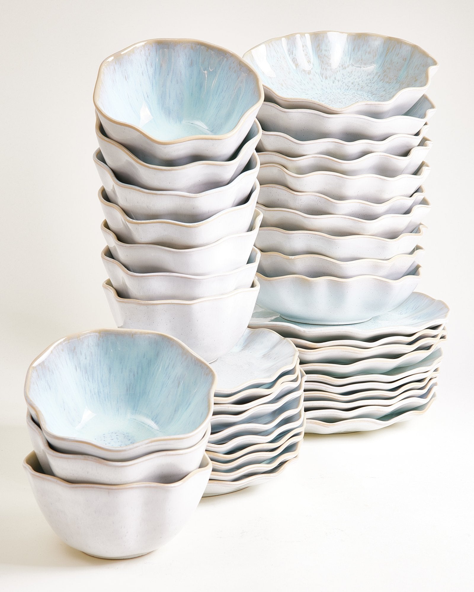 Areia Geschirr-Set shell azur 40-teilig