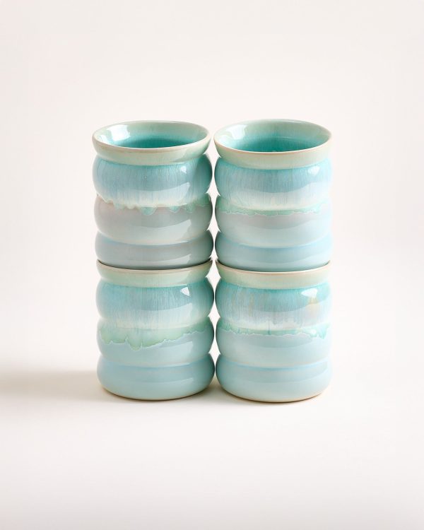 Bica Becher groß bubble mint 4er-Set