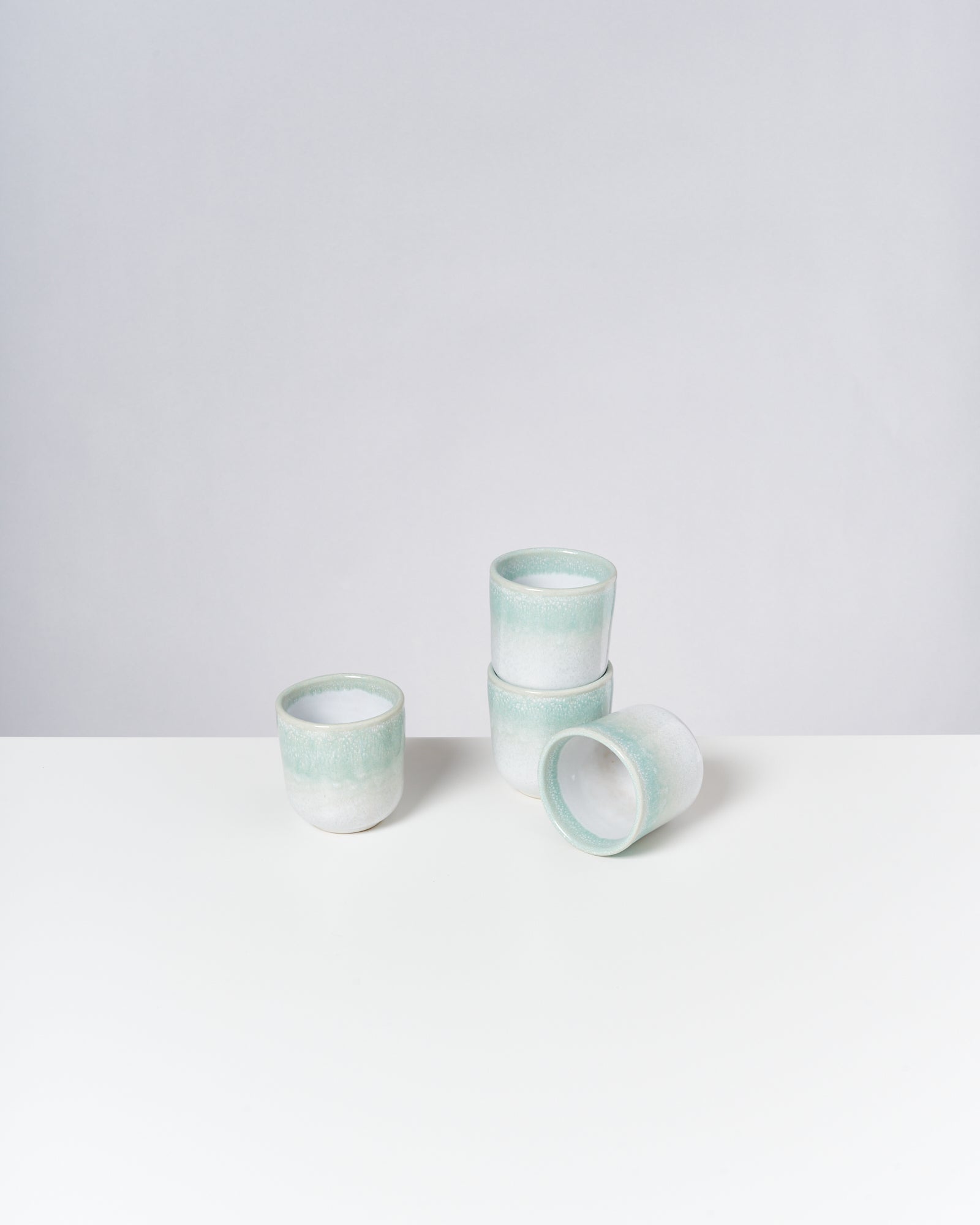 Copa Alto Becher klein mint weiß 4er-Set